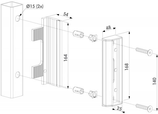 40048913 Striking plate Locinox SAKLALUMQF2